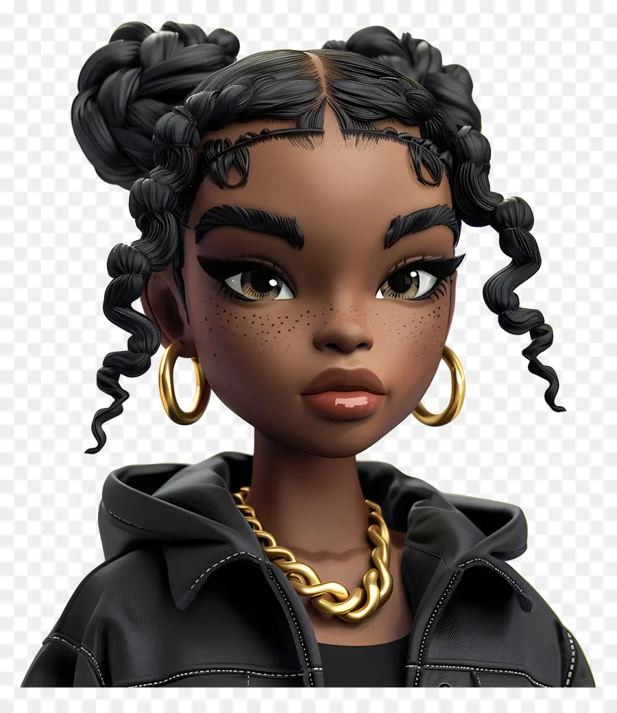 Эстетическая черная девушка，черная женщина PNG