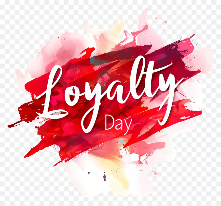 день лояльности，красная краска брызги PNG
