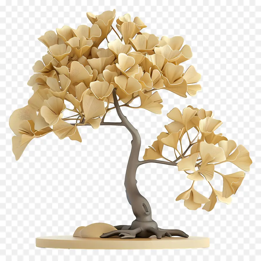 Китайское дерево Гинкго，бонсай дерево PNG