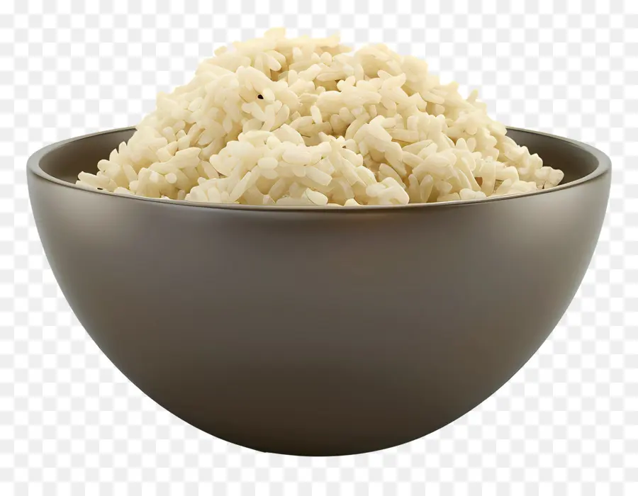 Вареный рис，Коричневый рис PNG
