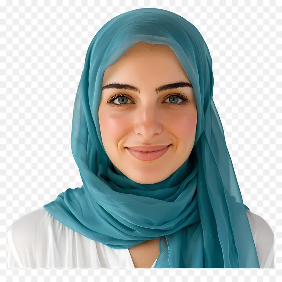 Тил хиджаб，Синий платок PNG