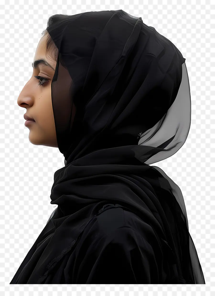 Черный хиджаб，Хиджаб PNG