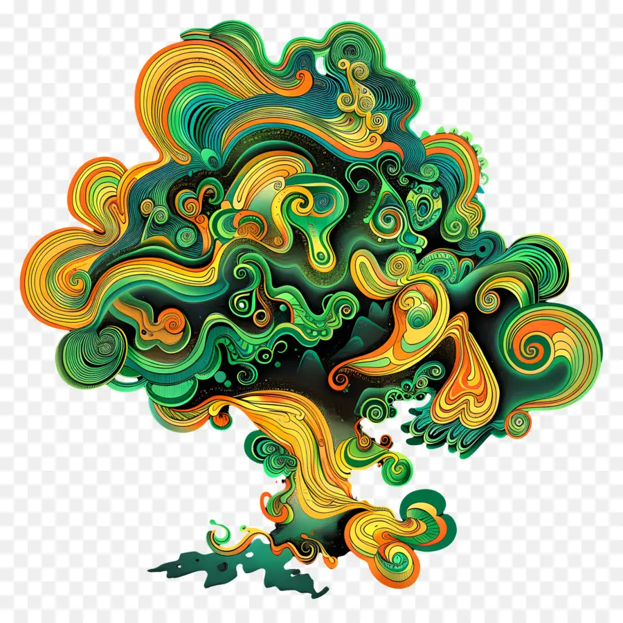Графики，разноцветное дерево PNG
