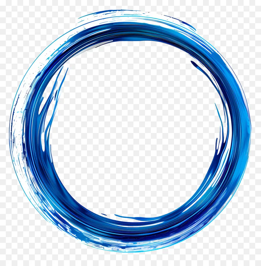 синий круг，синей краской PNG