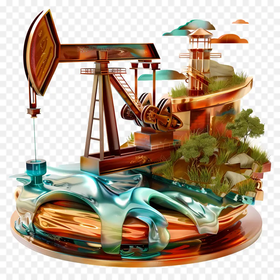 нефти，Нефтяная вышка PNG