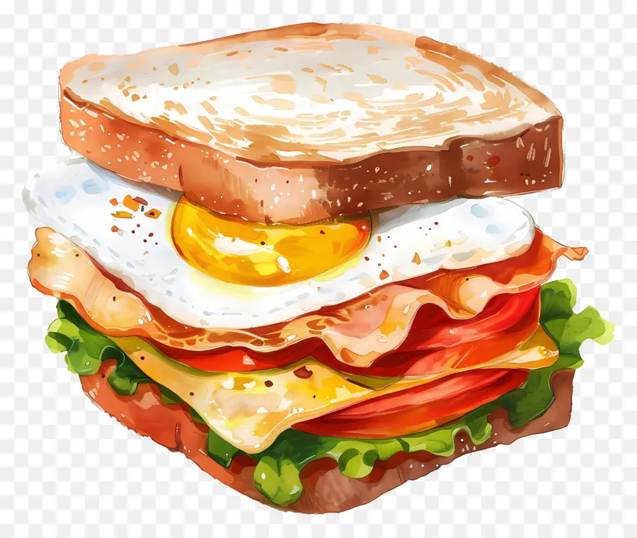 бутерброд на завтрак，Egg Sandwich PNG