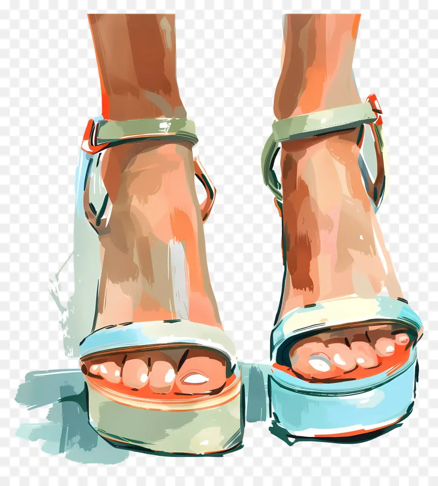 женщина обувь，Женские сандалии PNG