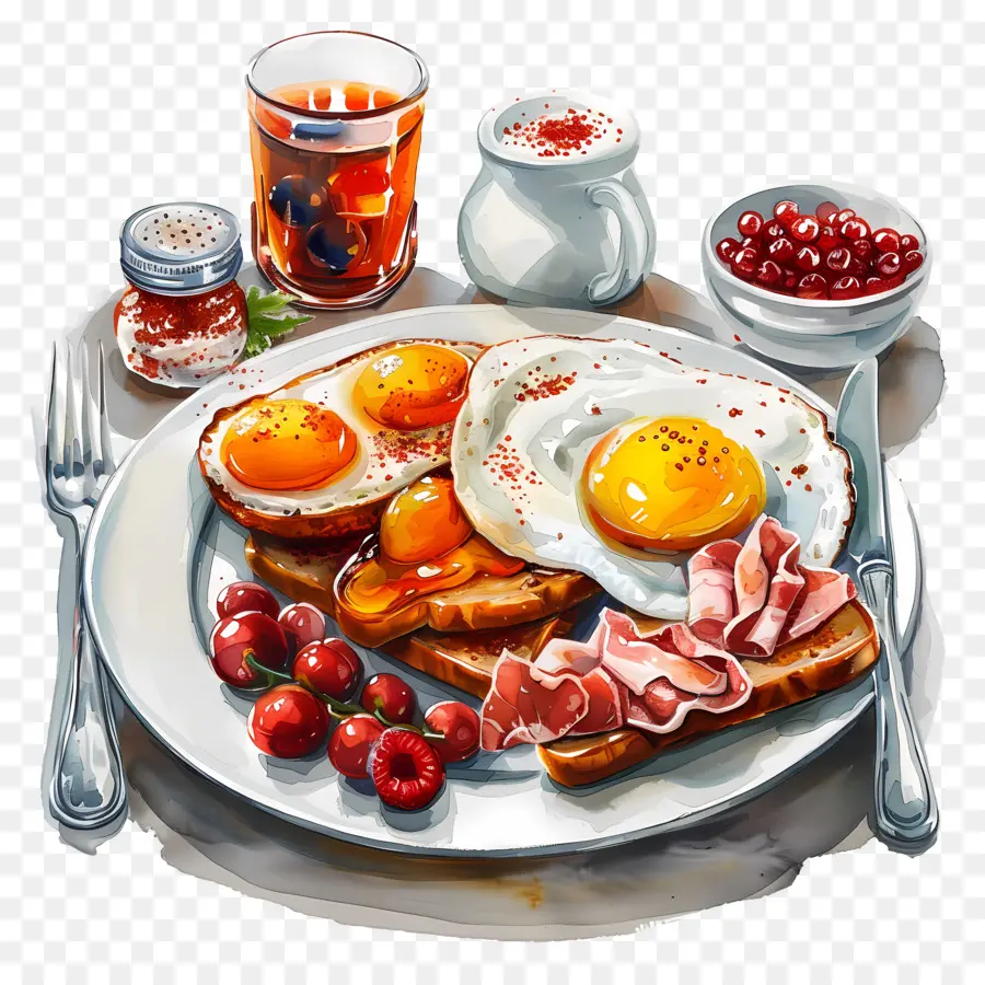 американский завтрак，завтрак PNG