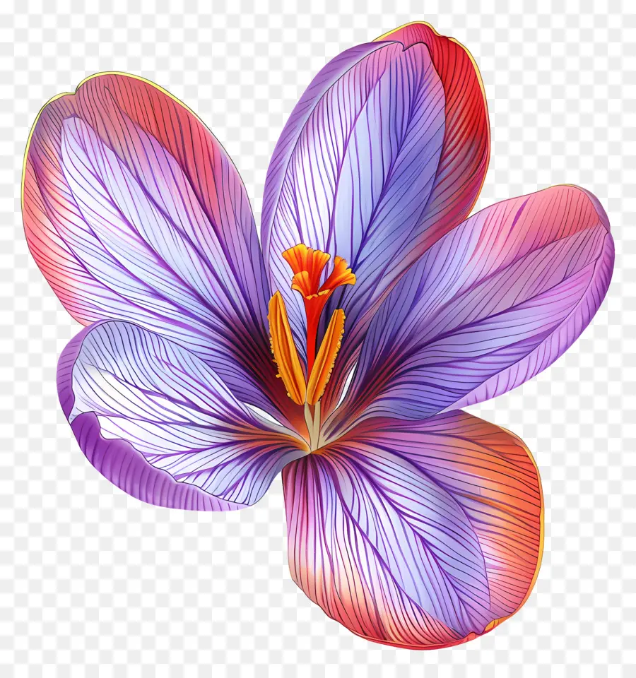 шафран，фиолетовый цветок PNG