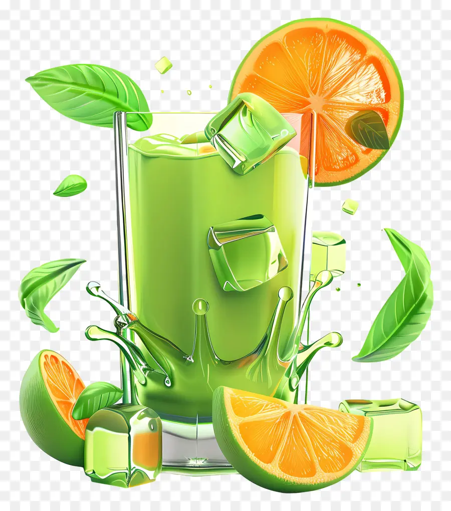 сок，зеленый смузи PNG