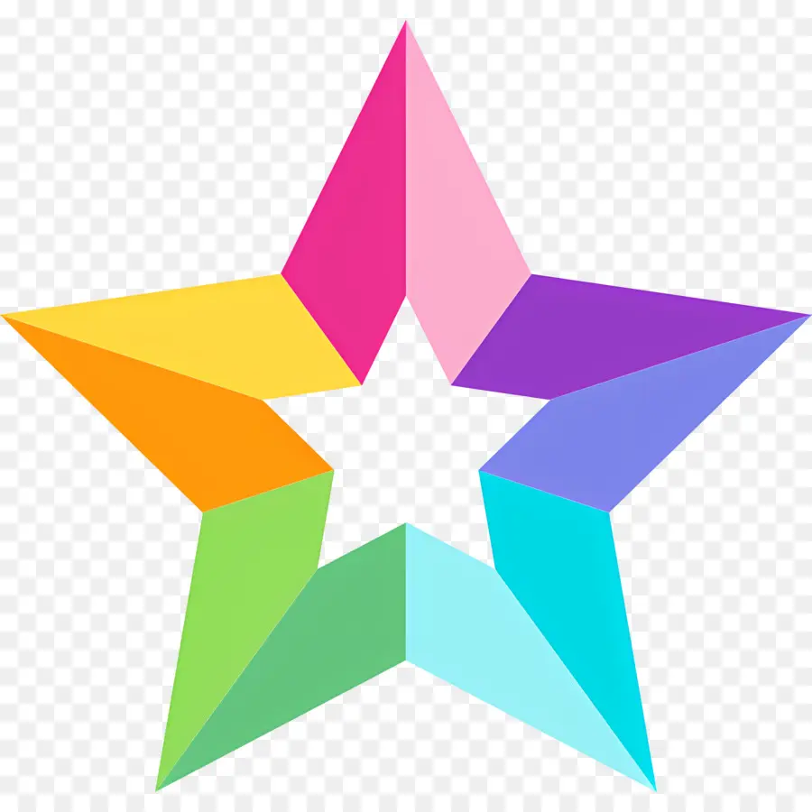 звезда логотип，красочная звезда PNG