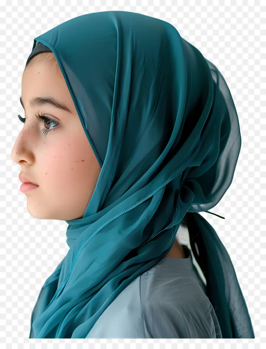 Тил хиджаб，Синий хиджаб PNG
