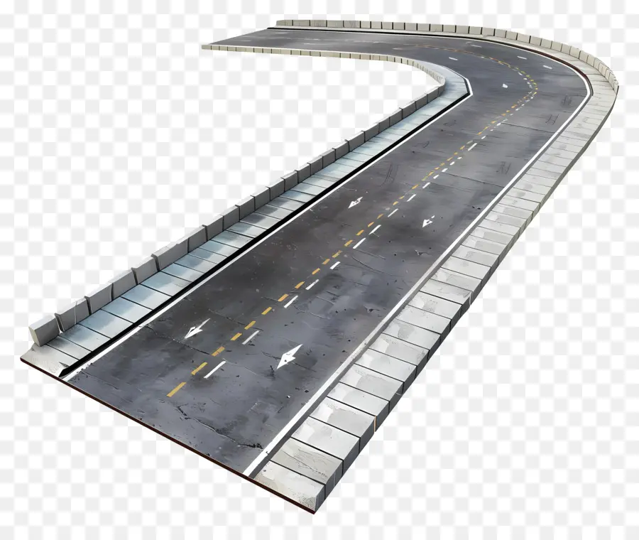 бетонная дорога，крутая наклонная дорога PNG