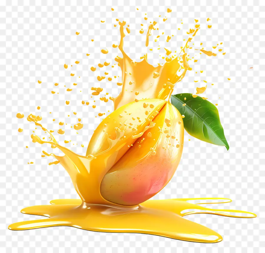 манго всплеск，апельсиновый сок PNG