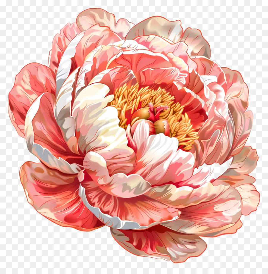 пион цветок，розовый пион PNG