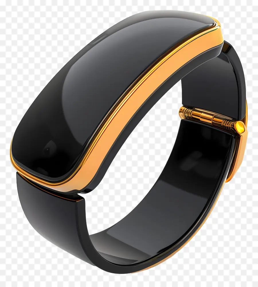 Компания Fitbit，Черные и золотые часы PNG