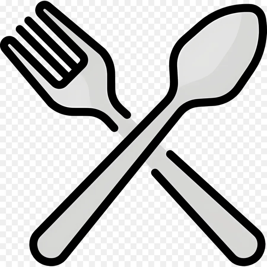 логотип пищевыми продуктами，вилка и ложка PNG