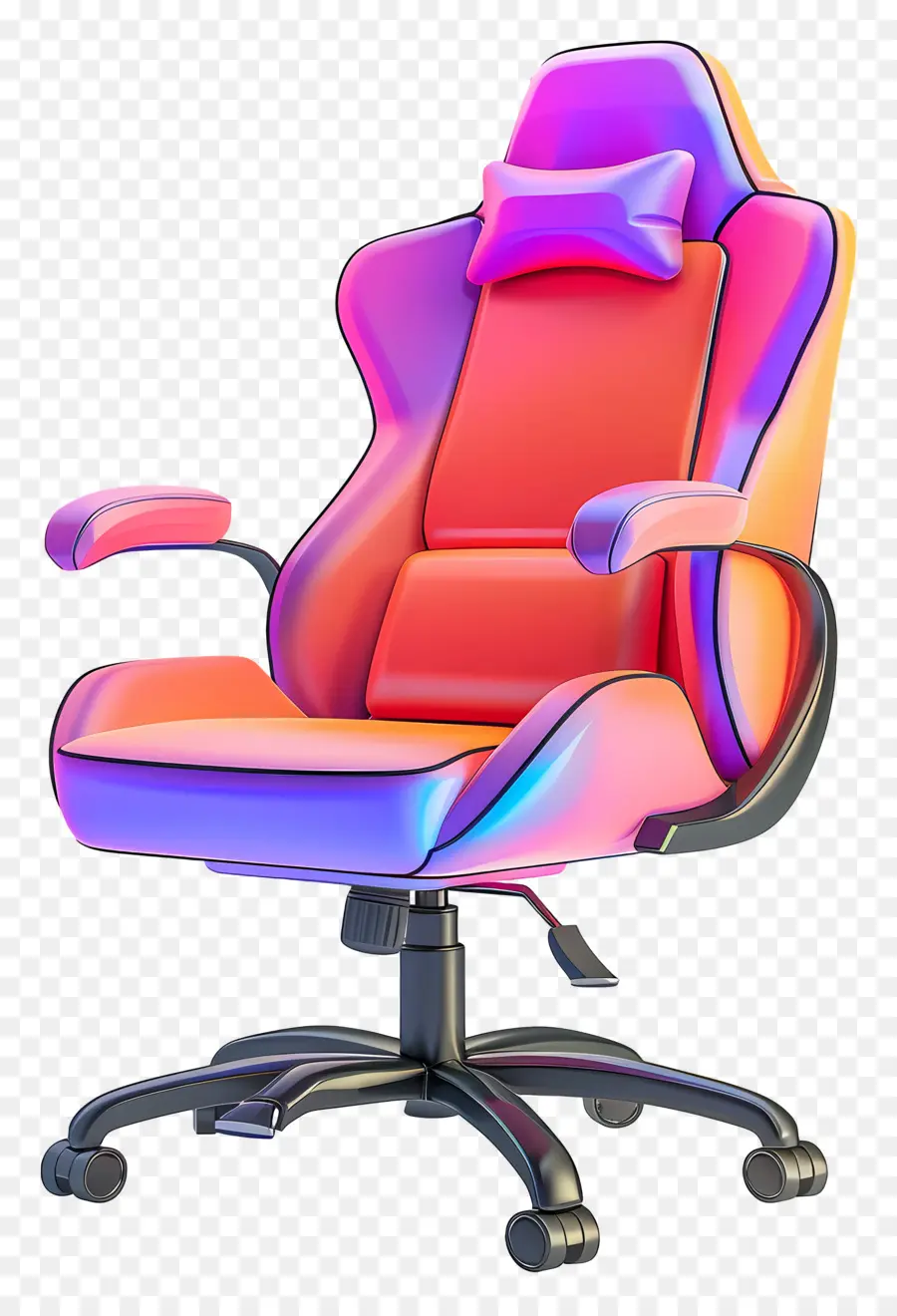 Игровой стул，Розовый фиолетовый красный PNG