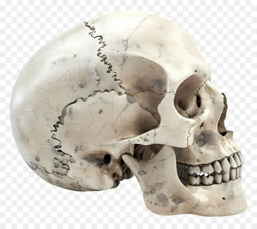 Вид на сторону черепа，череп PNG