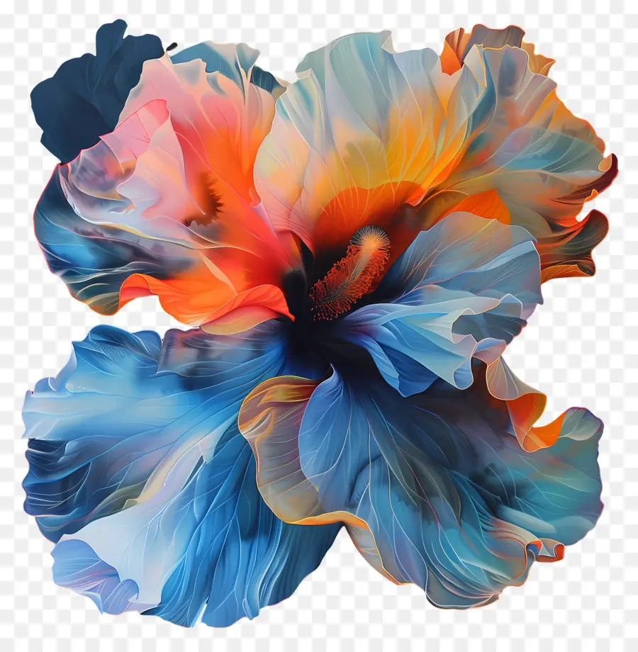 Радужность，абстрактный цветок PNG