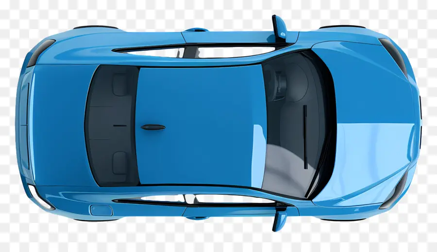 Синий автомобиль вид верха，Спортивный автомобиль PNG