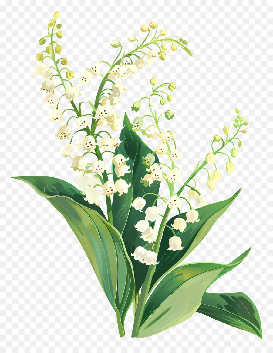 Ландыш，иллюстрация цветок PNG