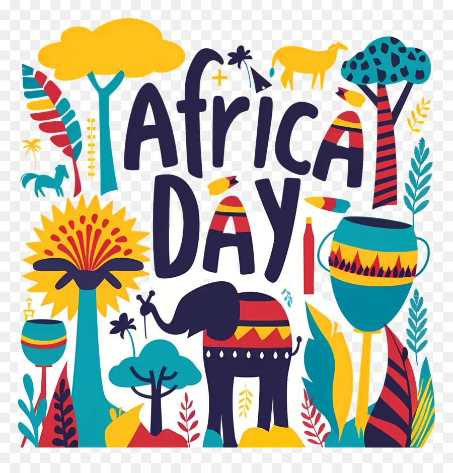 день Африки，Нарисованный вручную дизайн PNG