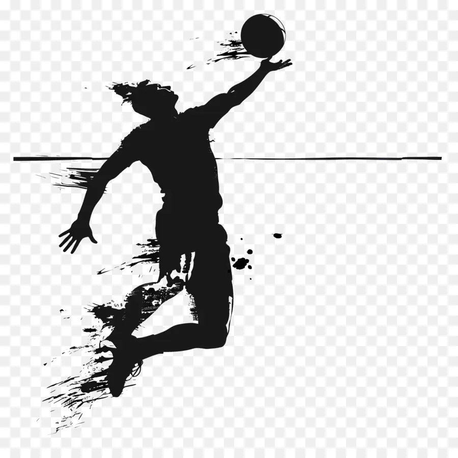 Волейбол Человек Силуэт，Баскетбол PNG