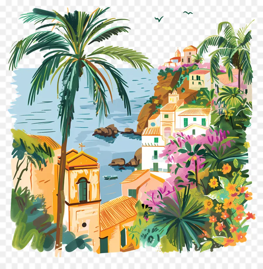 Остров Сицилия，Пейзажной живописи PNG