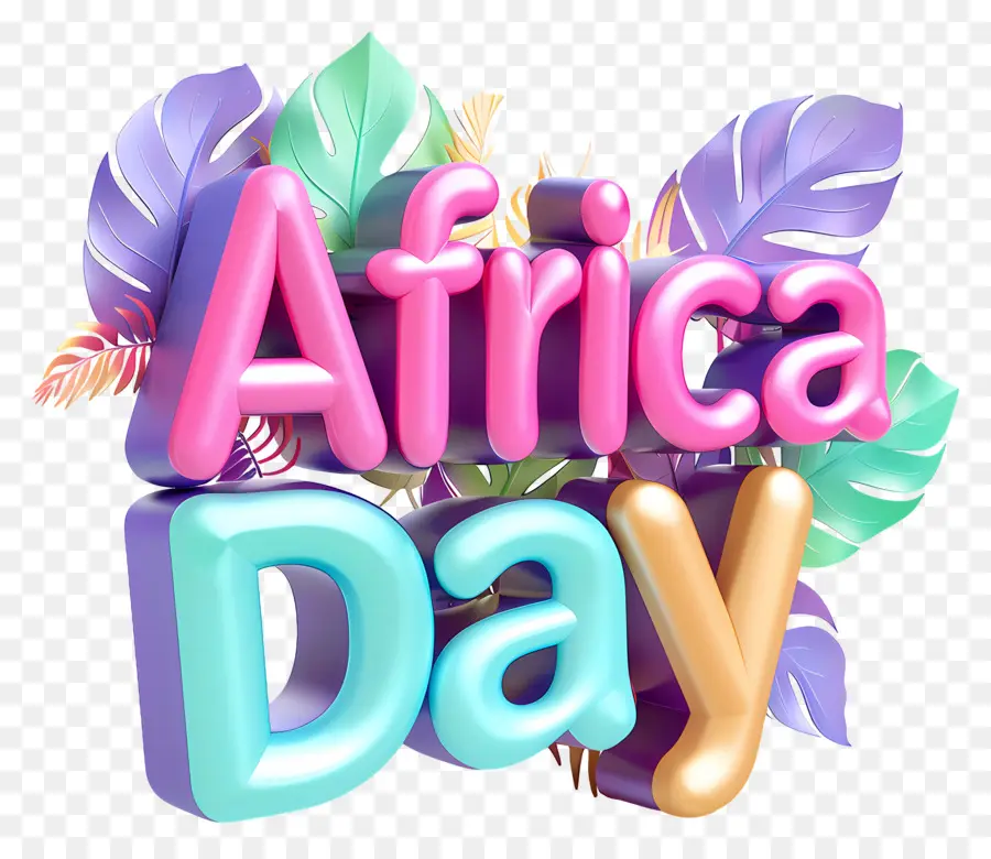 день Африки，розовый и зеленый PNG