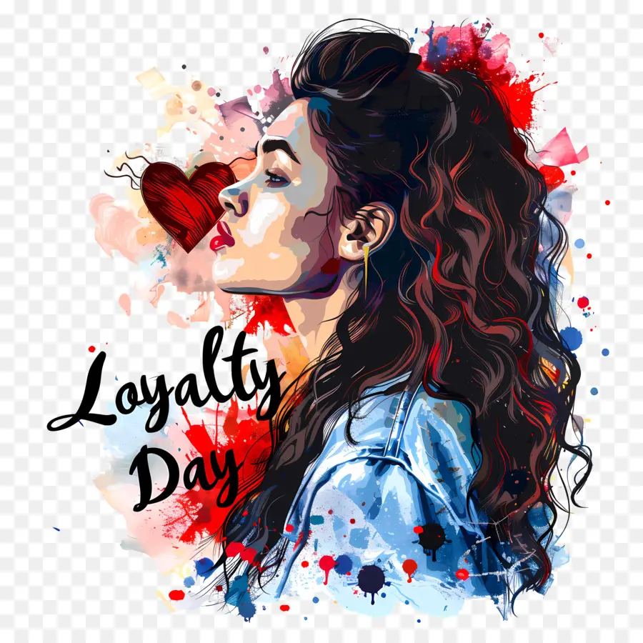 день лояльности，темные волосы PNG