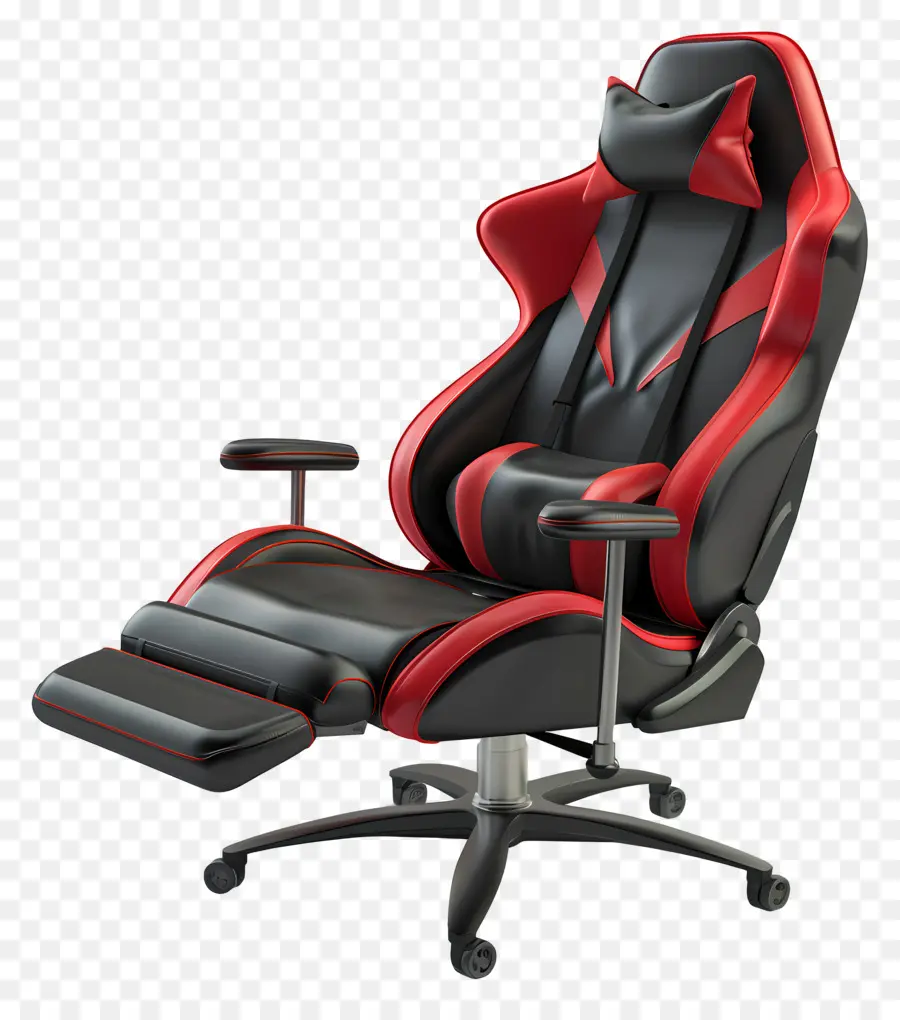 Игровое кресло，Черный кожаный офисный стул PNG