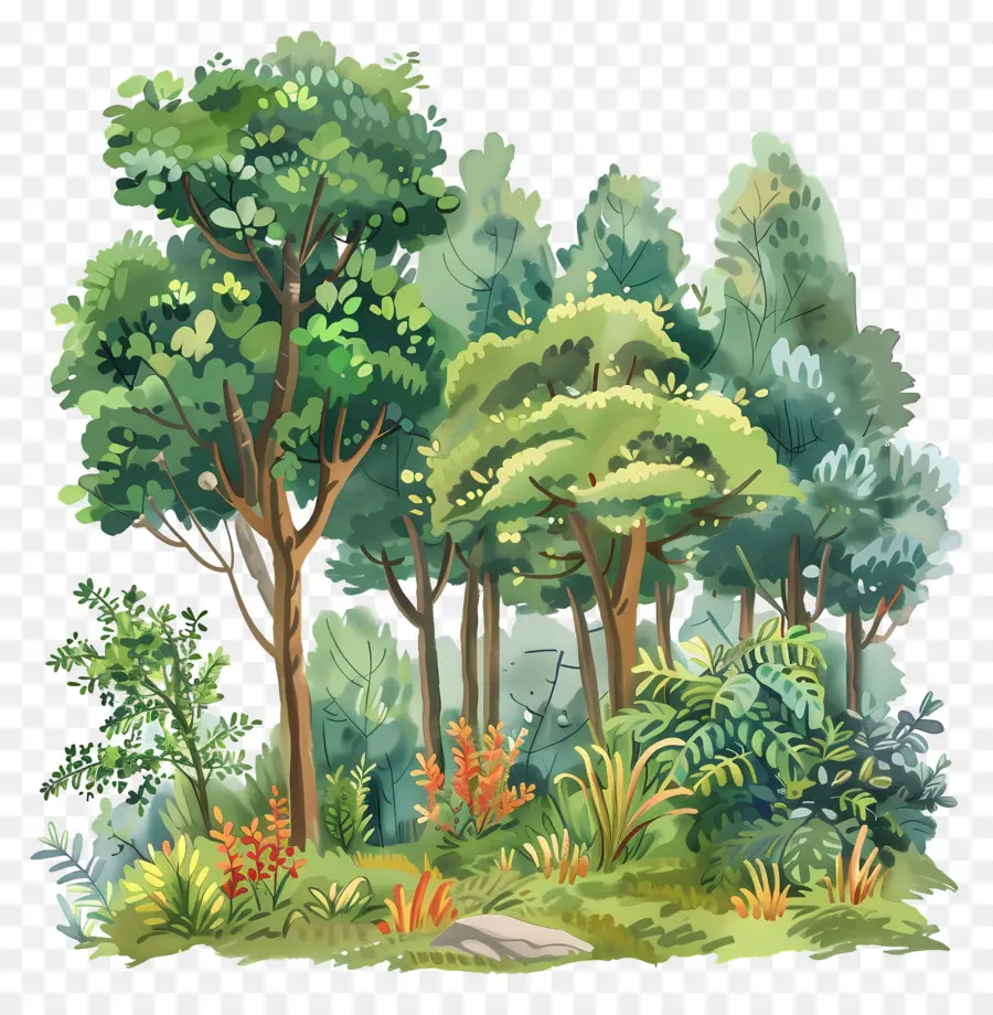 пышный лес，густой лес PNG