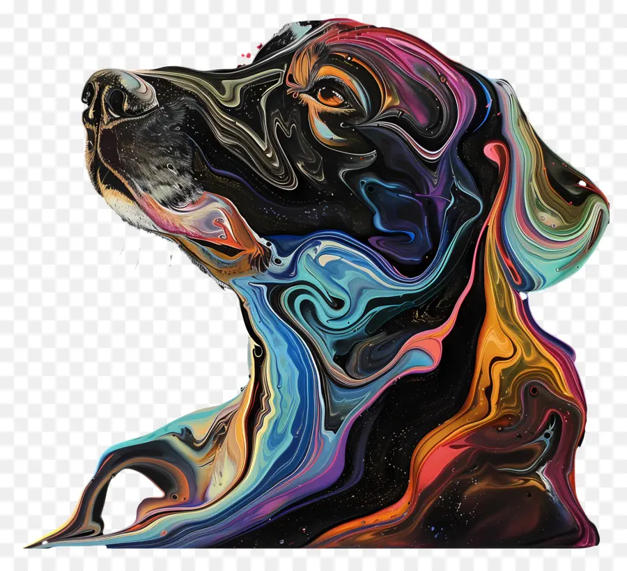 Радужность，живопись собаки PNG