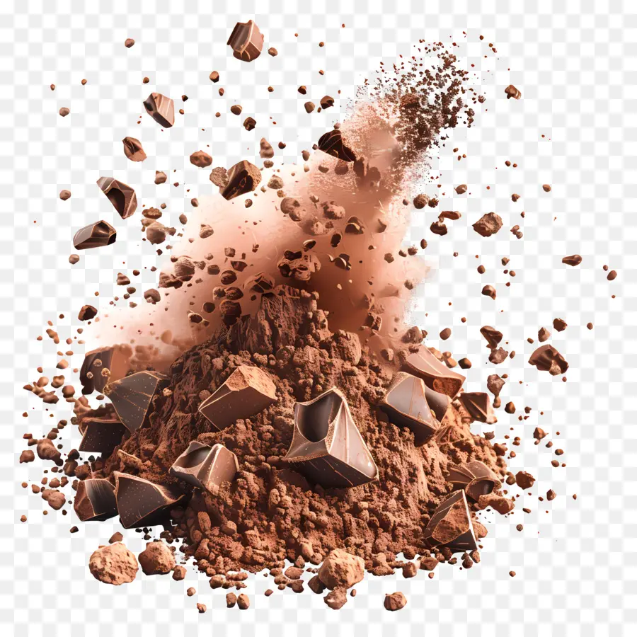 какао порошок，шоколадная пудра PNG