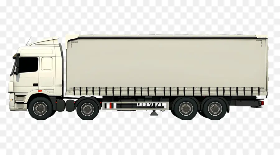 Вид на сторону грузовика，белый грузовик PNG