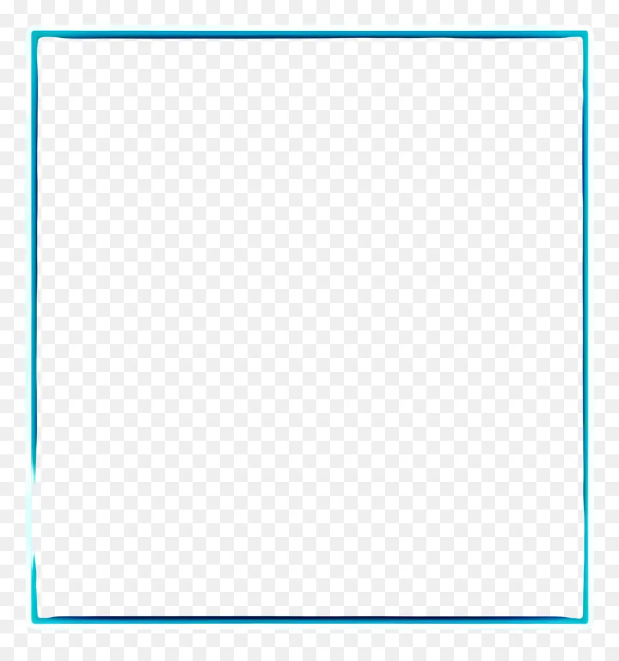 неоновая синяя рама，квадратная рамка PNG