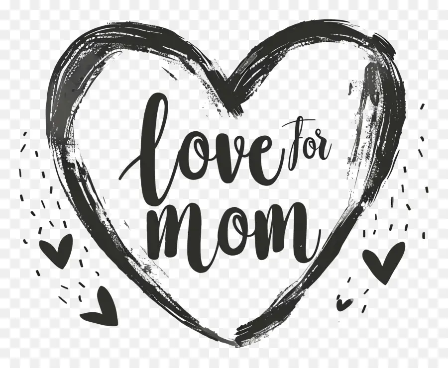 Любовь к маме，сердце PNG