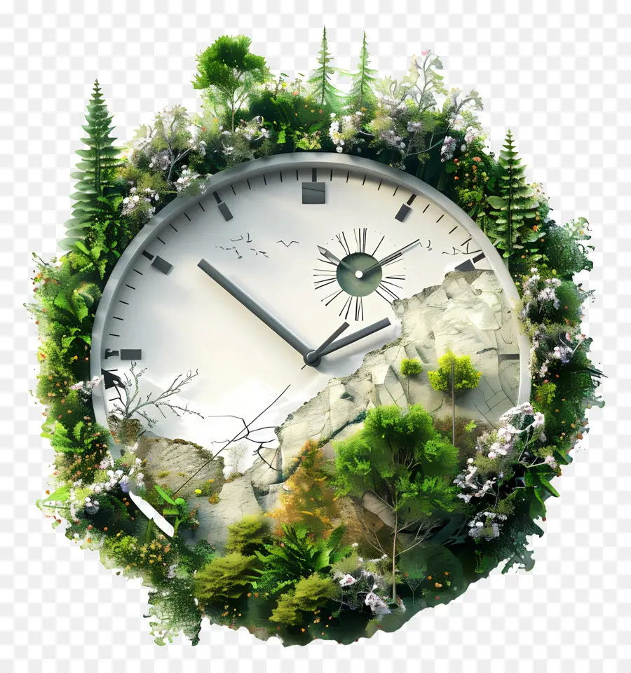 Часы，природа PNG