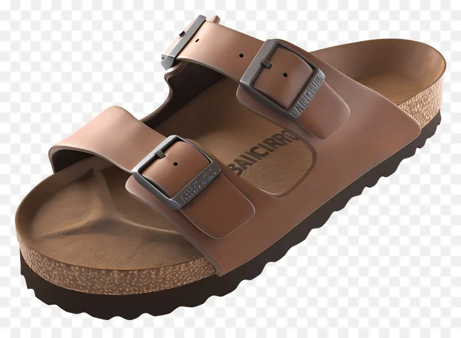 Birkenstock，коричневые сандалии PNG