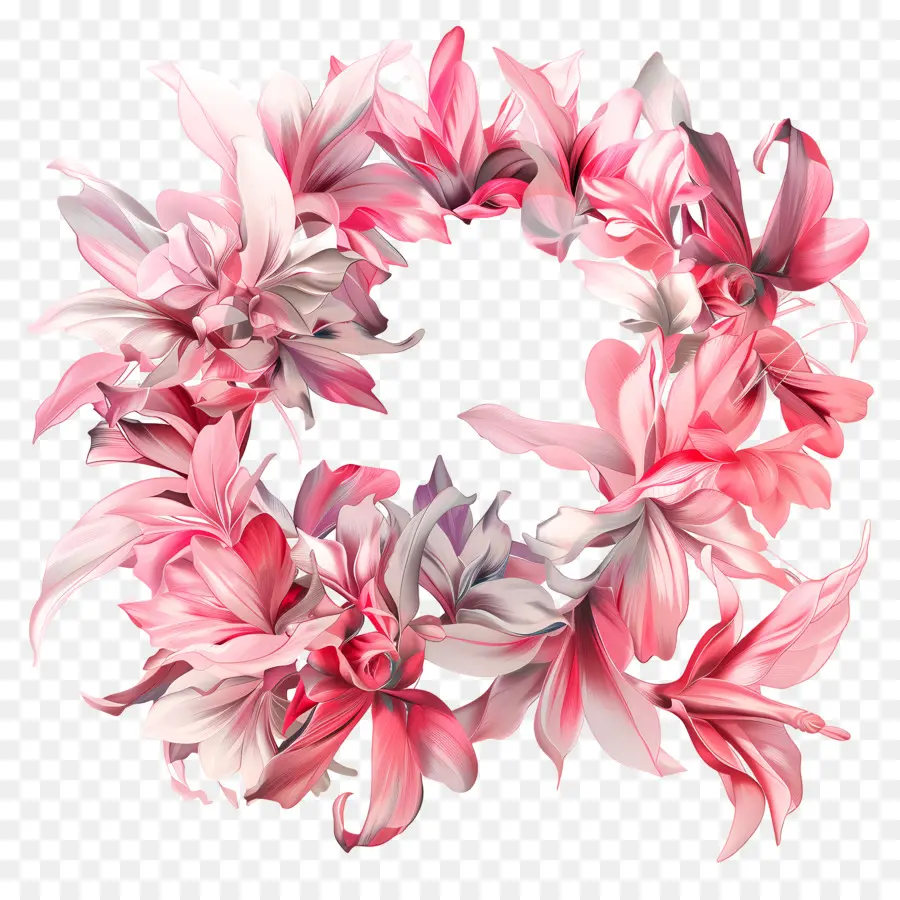 пышный розовый，розовые и белые цветы PNG