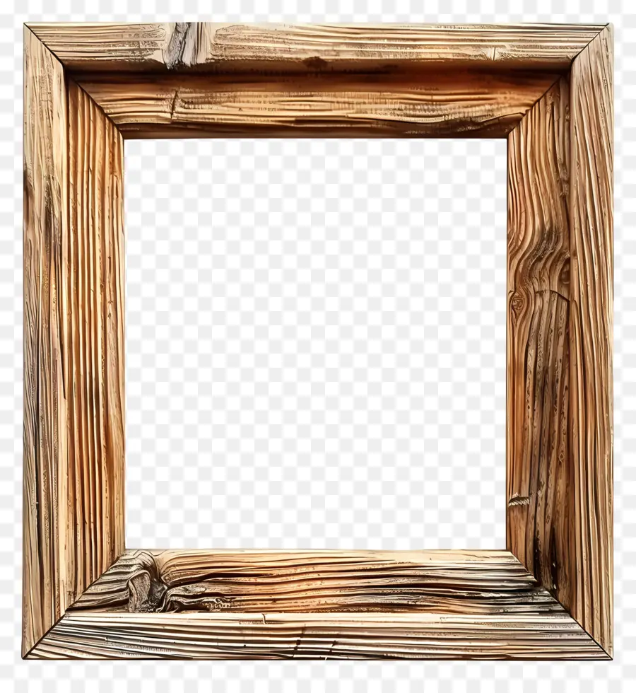 Wooden Frame，черный фон PNG
