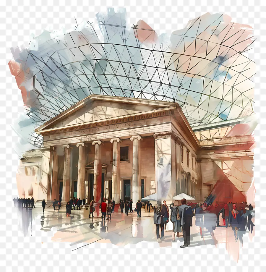 Британский музей，современная архитектура PNG