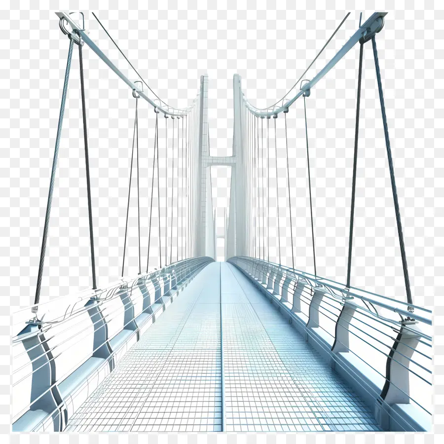 подвесной мост，Металлические провода PNG