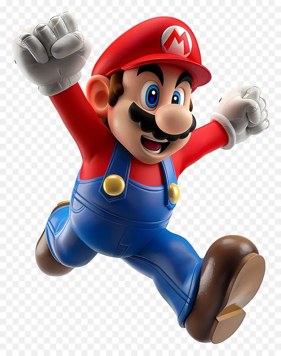 прыжки Марио，персонажа из мультфильма PNG