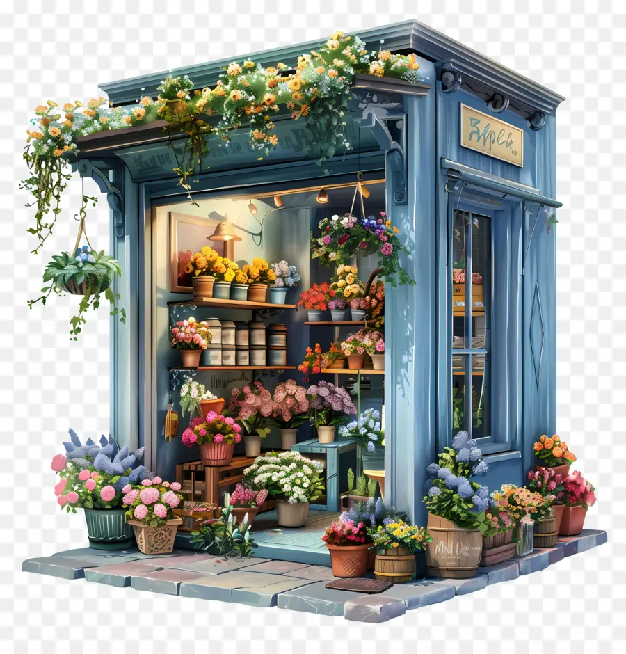 Цветочный магазин，небольшой магазин PNG