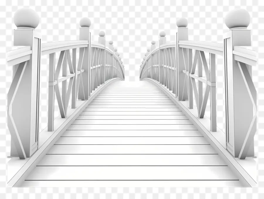 Балочный мост，Белый деревянный мост PNG