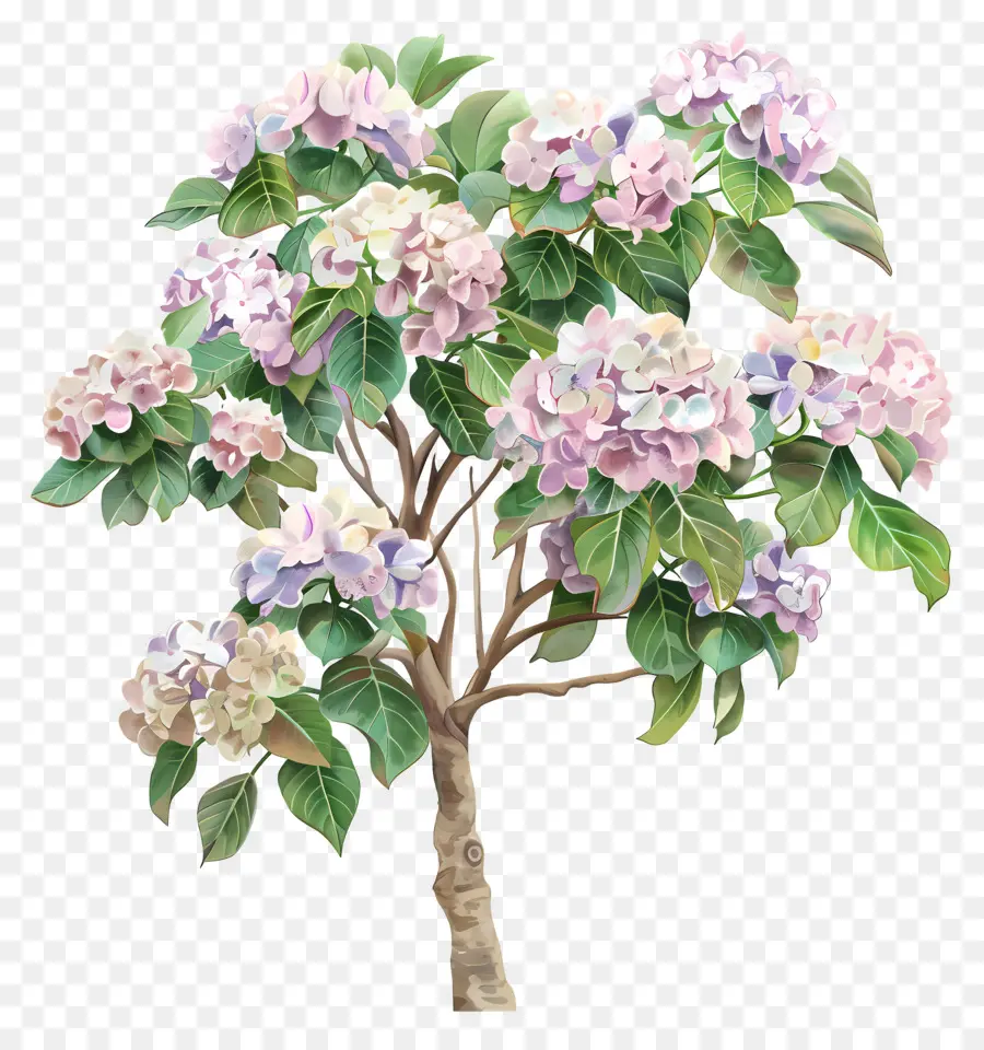 Тропическое дерево гортензии，Горшечный цветок PNG