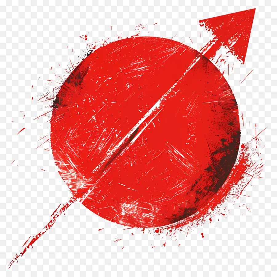 Красный круг со стрелкой，красный круг PNG