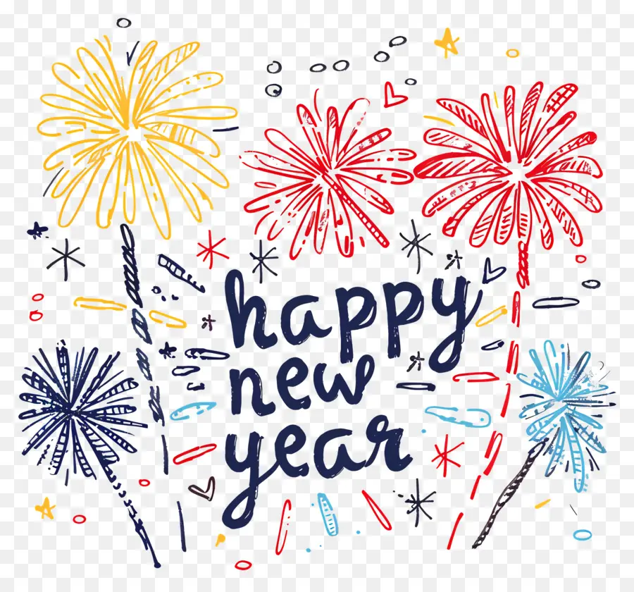 Счастливого Нового Года，поздравительная открытка PNG